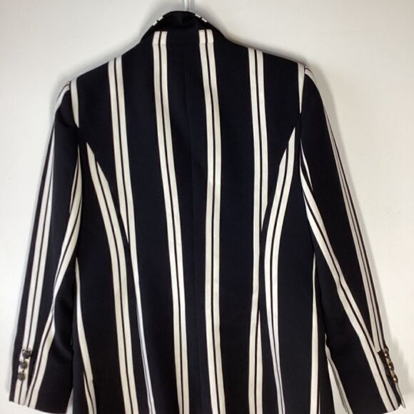 Karl Lagerfeld‎  Paris Balance-Stripe Blazer button down Black & White Size  10 - Picture 8 of 16